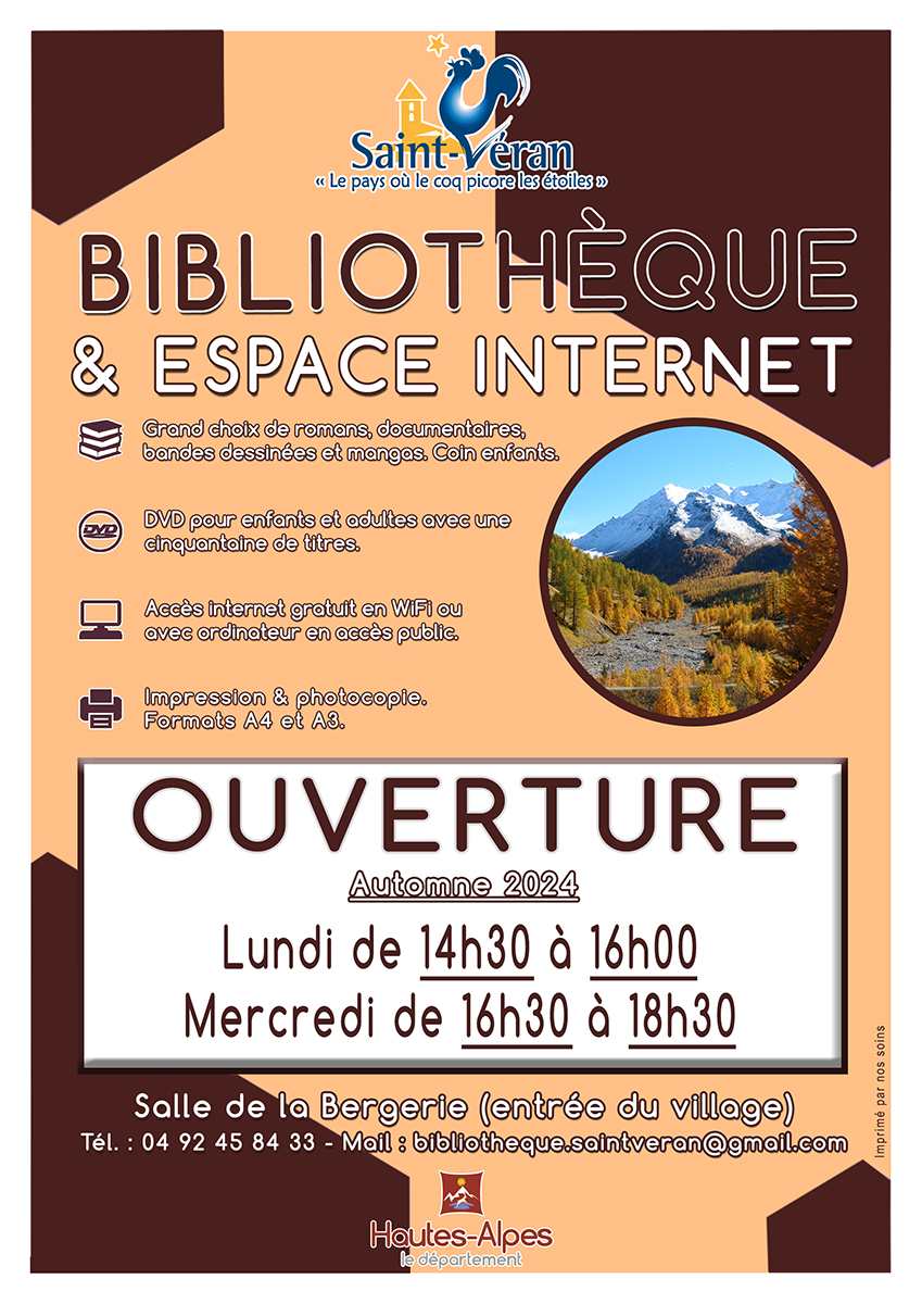 horaires-bibliotheque-saint-veran-automne-2024